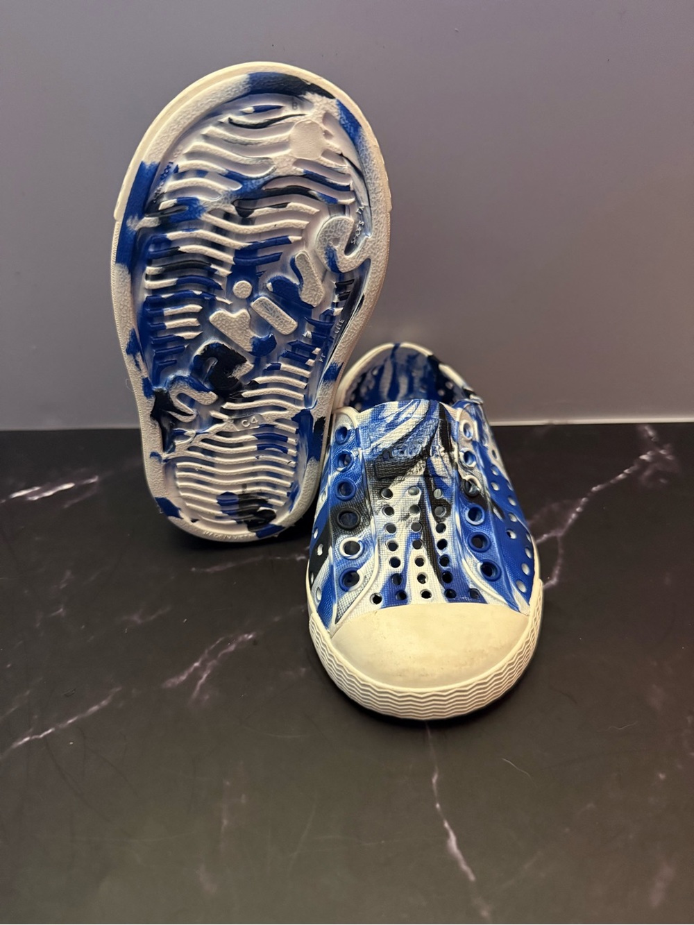 Natives Kids Blue Slip-On Canvas Sneakers
